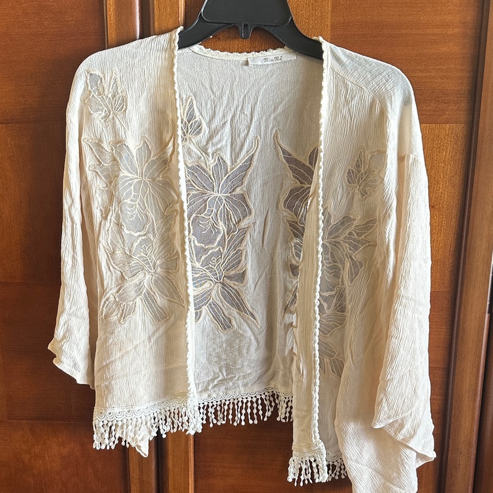 Miss Me Cream Textured Fabric